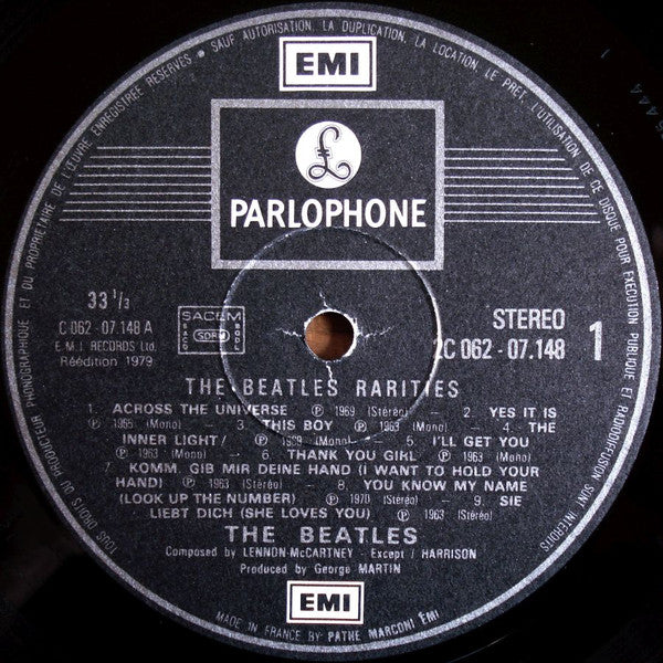 The Beatles : Rarities (LP, Album, Comp, Mono, I.D)