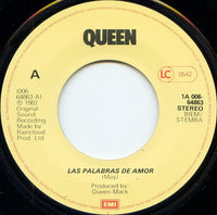 Queen : Las Palabras De Amor (The Words Of Love) (7", Single)