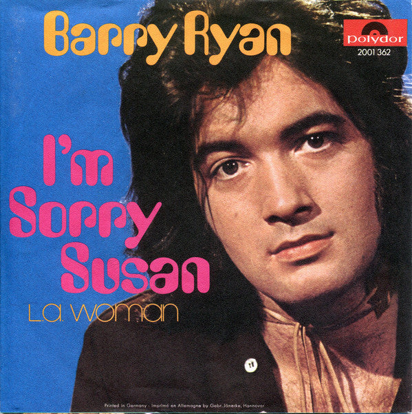 Barry Ryan : I'm Sorry Susan (7", Single)