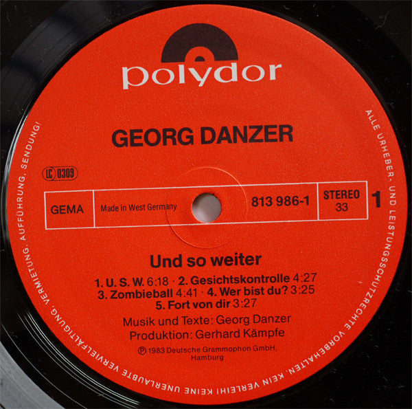 Georg Danzer : Und So Weiter (LP, Album)