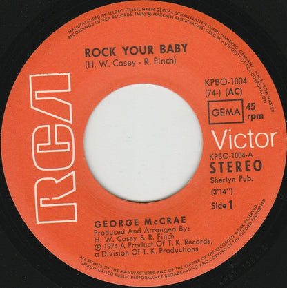 George McCrae : Rock Your Baby (7", Single)