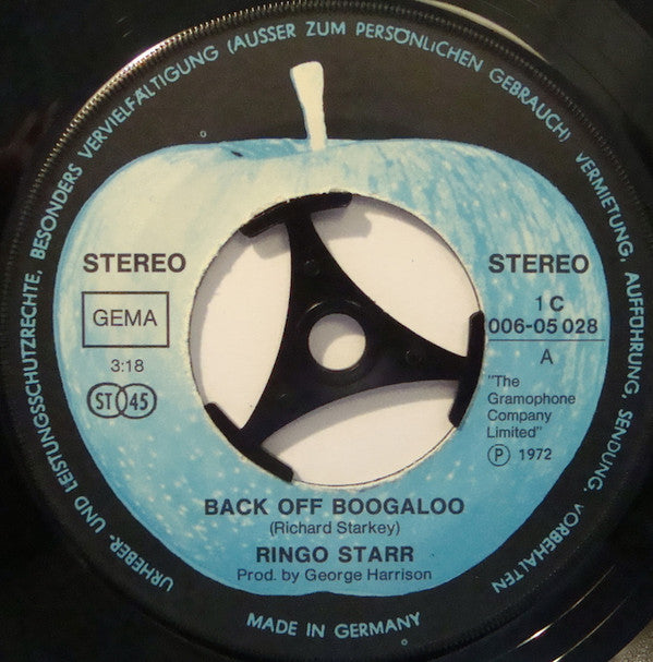Ringo Starr : Back Off Boogaloo / Blind Man (7", Single)