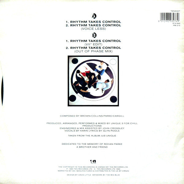 Unique 3 Featuring Karin* : Rhythm Takes Control (12")