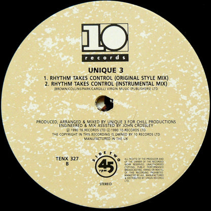 Unique 3 Featuring Karin* : Rhythm Takes Control (12")