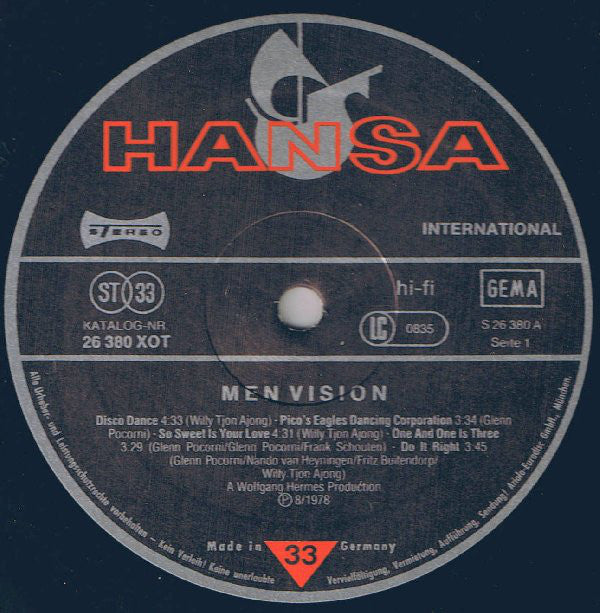 Men Vision : Men Vision (LP, Album)
