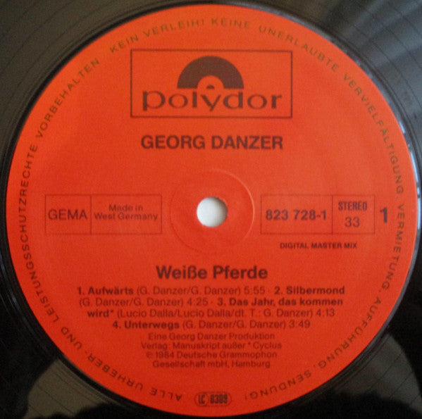 Georg Danzer : Weiße Pferde (LP, Album)