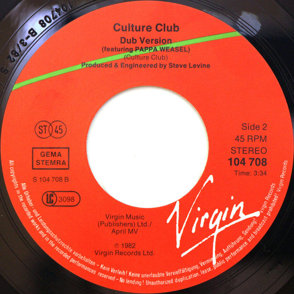 Culture Club : Do You Really Want To Hurt Me (7", Single, Pap)