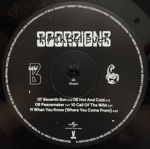 Scorpions : Rock Believer (LP, Album, 180)