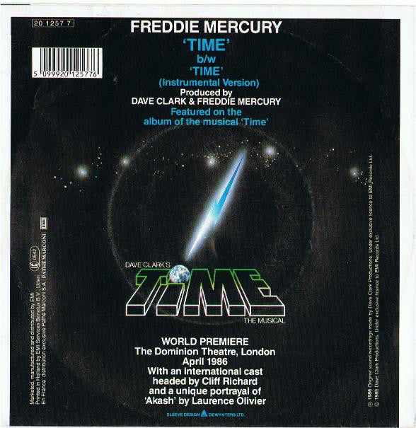 Freddie Mercury : Time (7", Single)