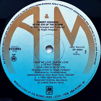 Roger Hodgson : In The Eye Of The Storm (LP, Album)