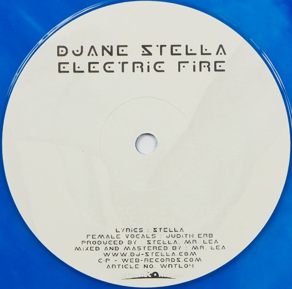 DJane Stella : Electric Fire (12", Blu)