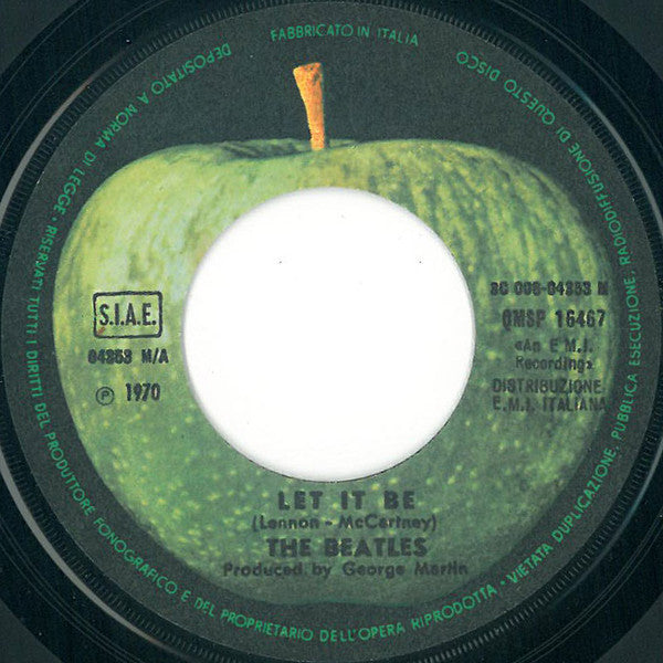 The Beatles : Let It Be (7", Single, M/Print)