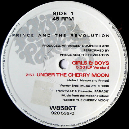 Prince And The Revolution : Girls & Boys (12", Ltd, Pos)