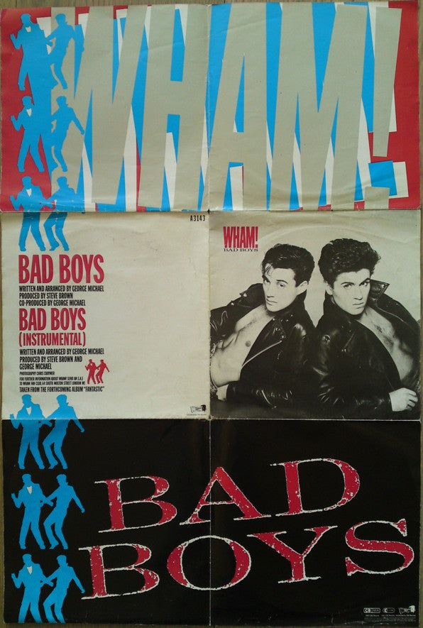 Wham! : Bad Boys (7", Single, Pos)
