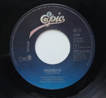 Wham! : Bad Boys (7", Single, Pos)