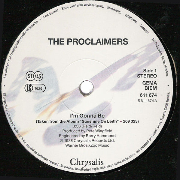 The Proclaimers : I'm Gonna Be (500 Miles) (12")
