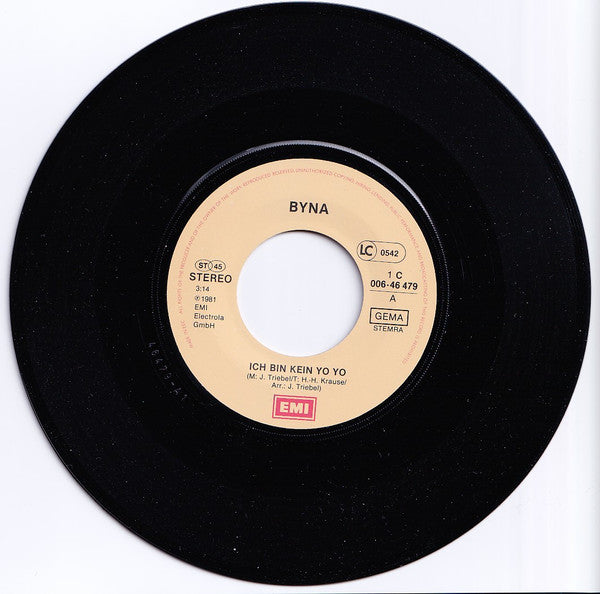 Byna : Ich Bin Kein Yo Yo (7", Single)