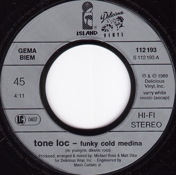 Tone Loc : Funky Cold Medina (7", Single)