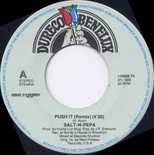 Salt-N-Pepa* : Push It (Remix) (7", Single)
