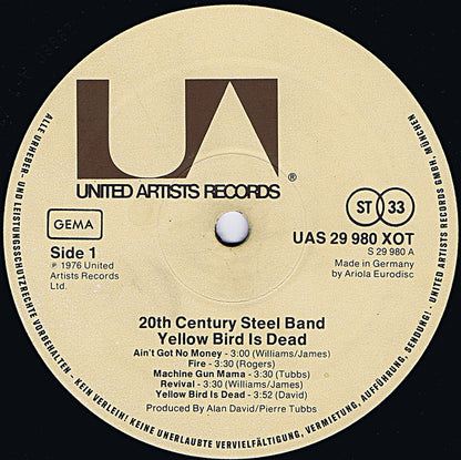 20th Century Steel Band : Yellow Bird Is Dead (LP, Album)