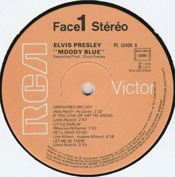 Elvis Presley : Moody Blue (LP, Album)
