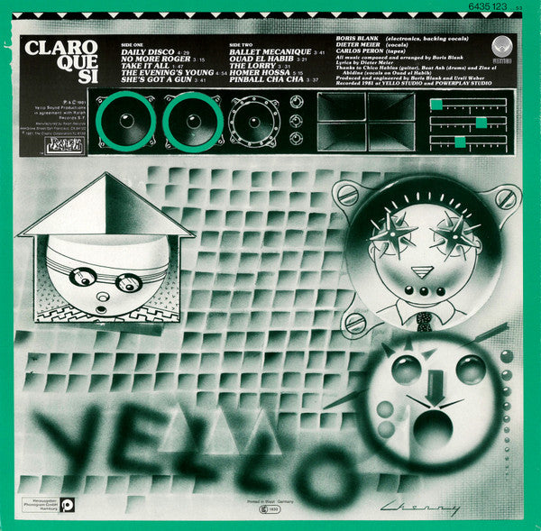 Yello : Claro Que Si (LP, Album, Gre)