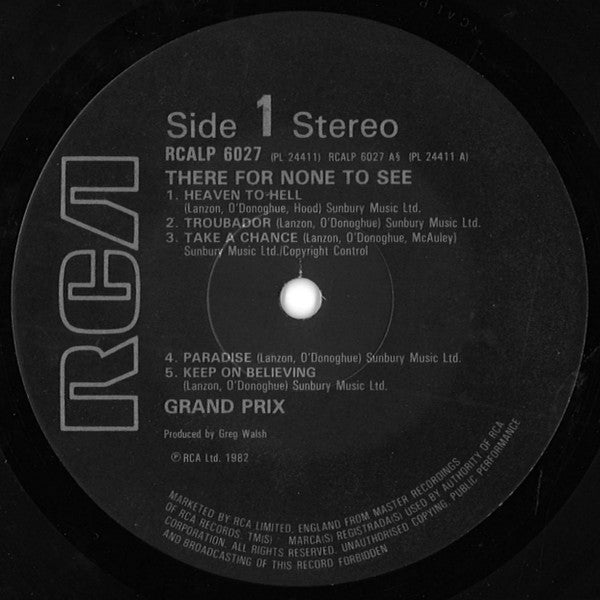 Grand Prix (2) : There For None To See (LP, Album)