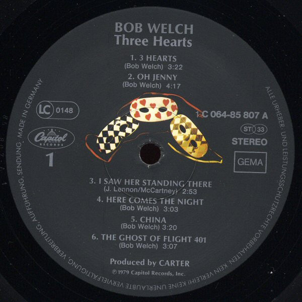 Bob Welch : Three Hearts (LP, Album)