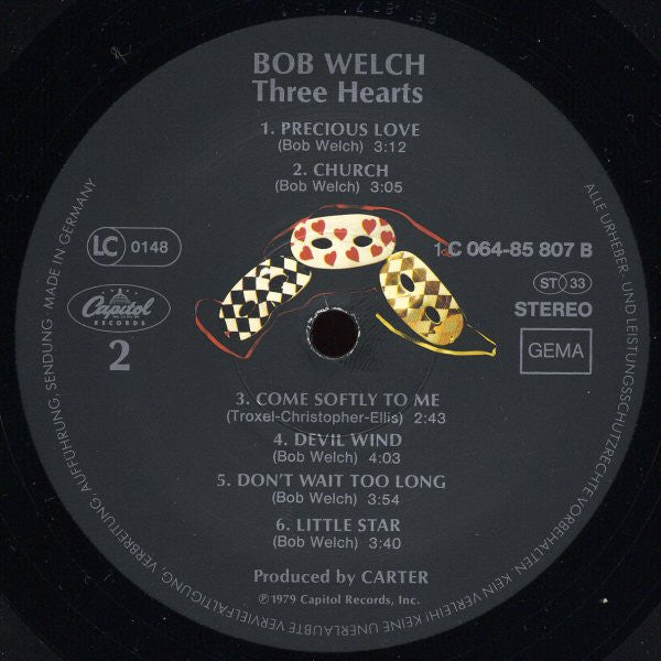 Bob Welch : Three Hearts (LP, Album)