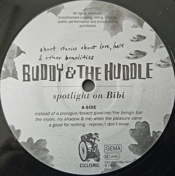 Buddy & The Huddle : Short Stories About Love, Hate & Other Banalities (LP, Album, Ltd, Num)