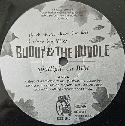 Buddy & The Huddle : Short Stories About Love, Hate & Other Banalities (LP, Album, Ltd, Num)