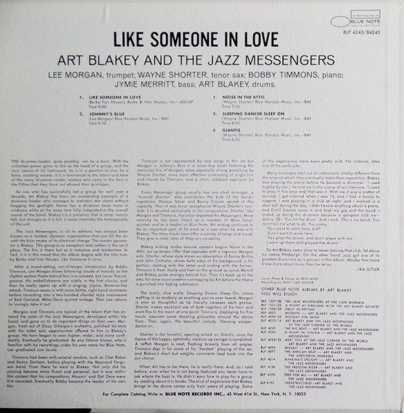Art Blakey And The Jazz Messengers* : Like Someone In Love (LP, Album)