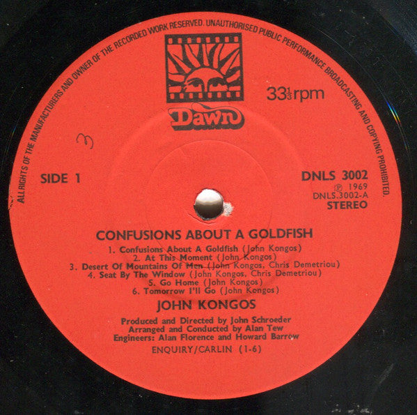 John Kongos : Confusions About A Goldfish (LP, Album)