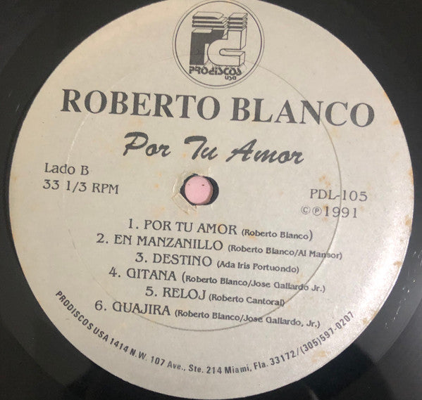 Roberto Blanco : Por Tu Amor (LP, Album)