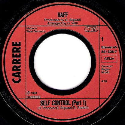 Raff* : Self Control (7", Single)