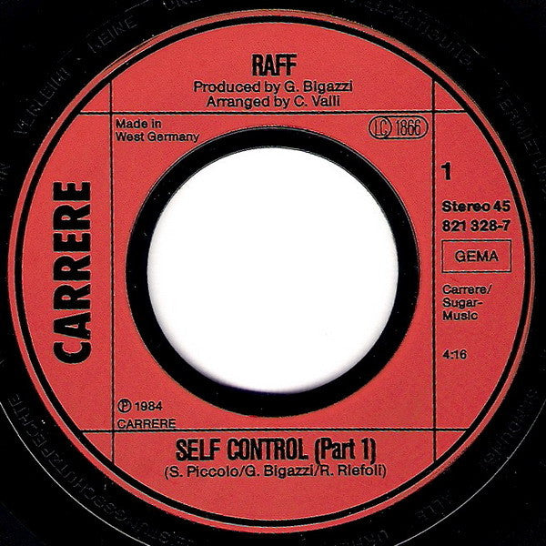 RAF (5) : Self Control (7", Single)
