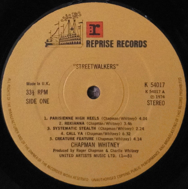 Chapman-Whitney : Streetwalkers (LP, Album)