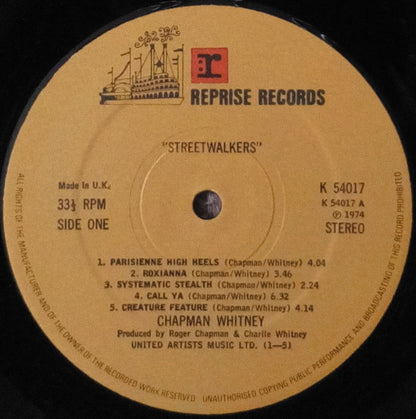 Chapman-Whitney : Streetwalkers (LP, Album)