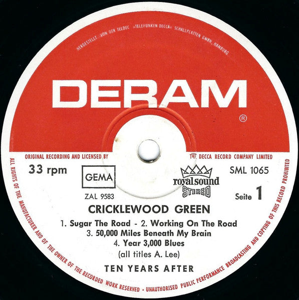 Ten Years After : Cricklewood Green (LP, Album, RP)