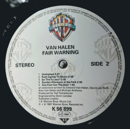 Van Halen : Fair Warning (LP, Album, RE)