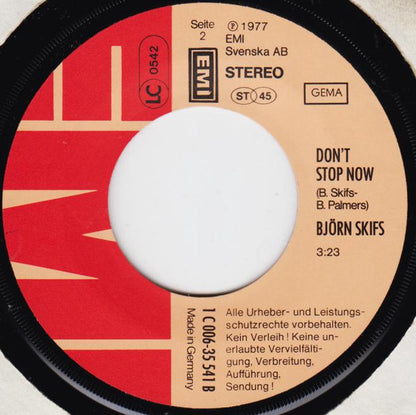 Björn Skifs : When The Night Comes (7", Single)