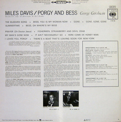 Miles Davis : Porgy And Bess (LP, Album, RE)