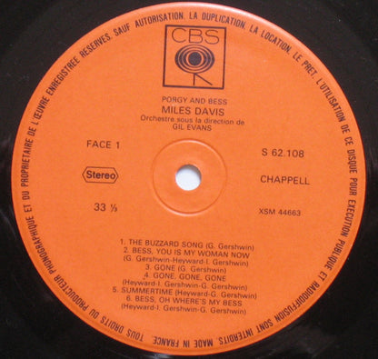 Miles Davis : Porgy And Bess (LP, Album, RE)