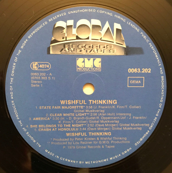 Wishful Thinking : Wishful Thinking (LP, Comp)