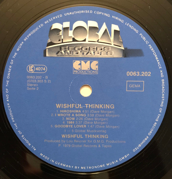 Wishful Thinking : Wishful Thinking (LP, Comp)