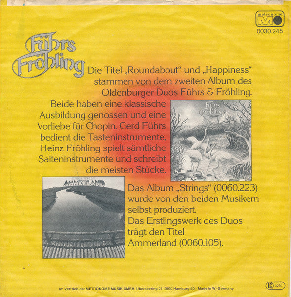 Führs* & Fröhling* : Roundabout (7")