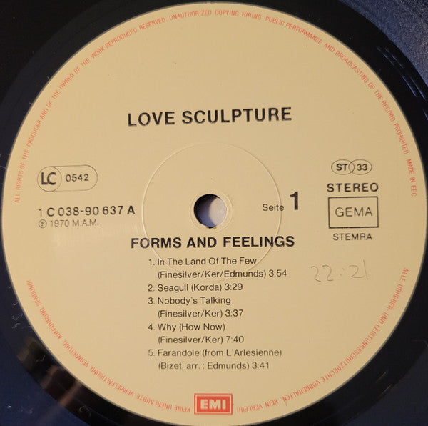 Love Sculpture : Forms And Feelings (LP, Album, RE)