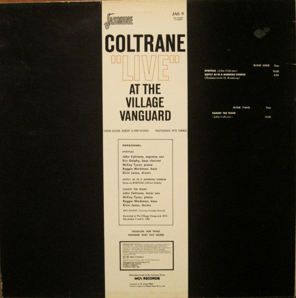 Coltrane* : "Live" At The Village Vanguard (LP, Album, RE)