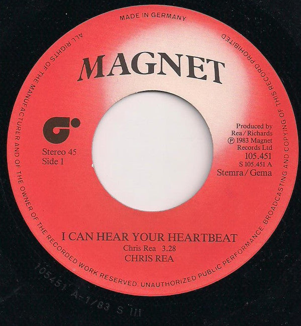 Chris Rea : I Can Hear Your Heartbeat (7", Single)