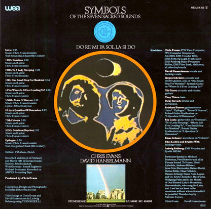 Chris Evans* - David Hanselmann : Symbols Of The Seven Sacred Sounds (LP, Album)